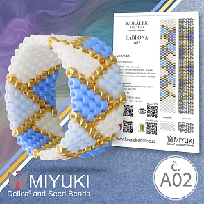 Rukodělná korálková stavebnice MIYUKI. Stavebnice prstenu New DIY color no. A02