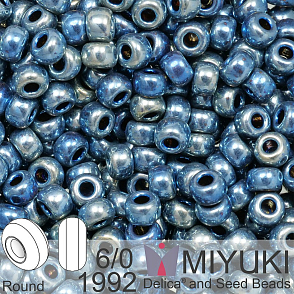 Korálky Miyuki Round 6/0. Barva 1992 Nickel Iris. Balení 3g
