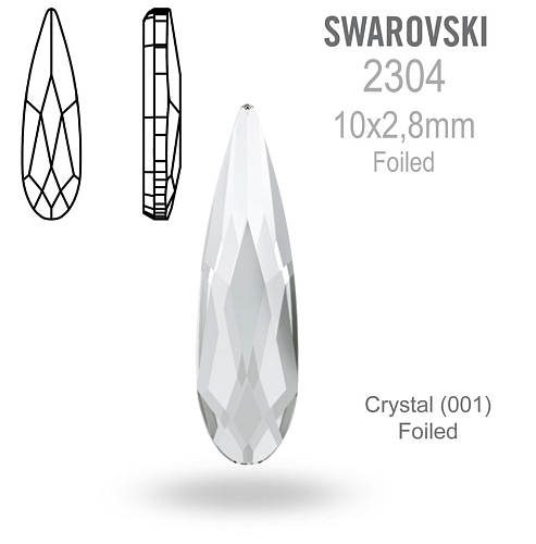 Swarovski 2304 Raindrop 10x2,8mm Crystal