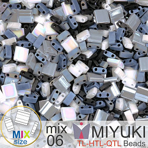 Korálky MIYUKI směs tvar TL-HTL-QTL BEADS . Barva MIX 06 Neutral . Balení 5g.