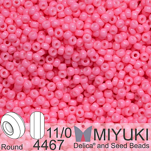 Korálky Miyuki Round 11/0. Barva 4467 Duracoat Dyed Opaque Carnation. Balení 5g.