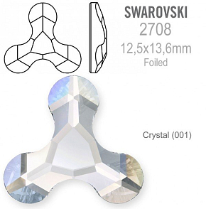 Swarovski 2708 Molecule FB Foiled velikost 12,5x13,6mm. Barva Crystal 