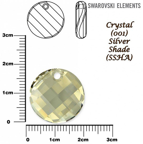 SWAROVSKI PŘÍVÉSKY TWIST Pendant 6621 barva CRYSTAL SILVER SHADE velikost 18mm. 