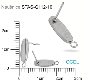 PUZETA s oválem a očkem CHIRURGICKÁ OCEL ozn.-STAS-Q112-10