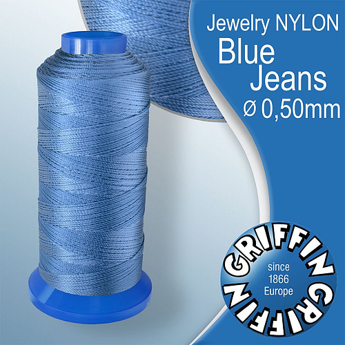 Jewelry NYLON GRIFFIN síla nitě 0,5mm Barva Blue Jeans