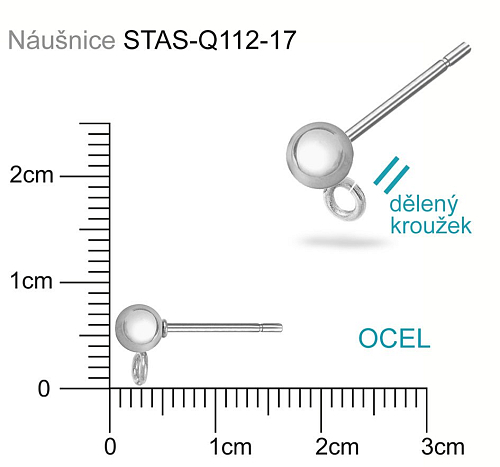 PUZETA s očkem mat.OCEL ozn.-STAS-Q112-17.
