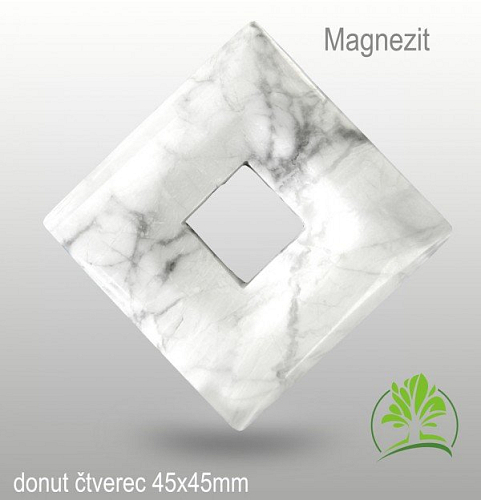Magnezit donut-čtverec 45x45mm tl.7mm.