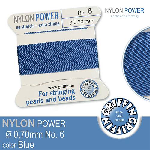 NYLON Power velmi pevná nit GRIFFIN síla nitě 0,70mm barva Blue