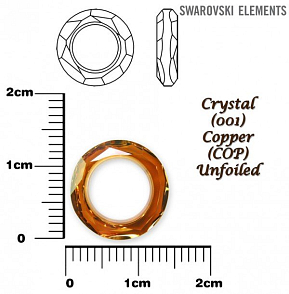 SWAROVSKI ELEMENTS Cosmic Ring barva CRYSTAL (001) COPPER (COP) velikost 14mm.