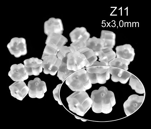 Zarážka silikonová Z11 Velikost pr.5x3mm vhodná jak na puzetu či afroháček.