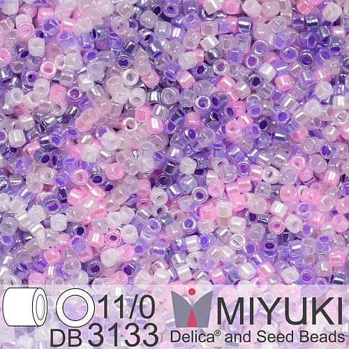 Korálky Miyuki Delica 11/0. Barva Mysterious Purple DB3133. Balení 5g.