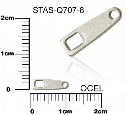 Koncovka CHIRURGICKÁ OCEL ozn.-STAS-Q707-8. velikost 10x3mm.