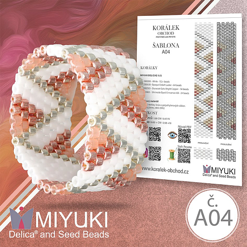 Rukodělná korálková stavebnice MIYUKI. Stavebnice prstenu New DIY color no. A04