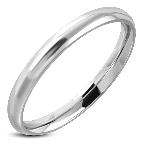 Hladký a lesklý prsten z ocele LRC 580 o velikosti 7