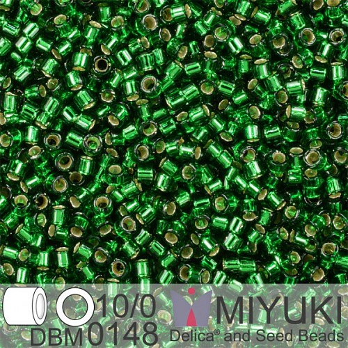 Korálky Miyuki Delica 10/0. Barva S/L Emerald  DBM0148. Balení 5g.