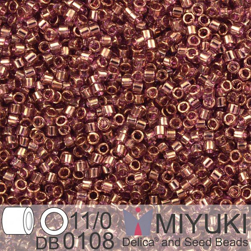 Korálky Miyuki Delica 11/0. Barva Cinnamon Gold Luster  DB0108. Balení 5g.