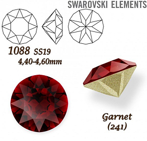 SWAROVSKI ELEMENTS 1088 XIRIUS Chaton SS19 (4,40-4,60mm) barva Garnet (241).