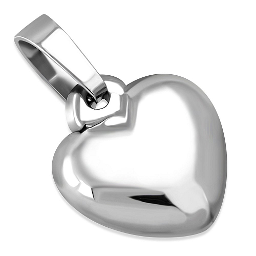 Ocelový přívěsek PPP 126 jako jednoduchý přívěsek do tvaru srdce