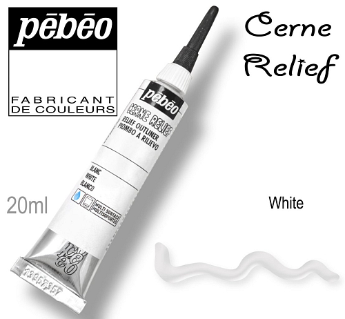 KONTURA Cerne Relief 20 ml barva White.Výrobce PEBEO