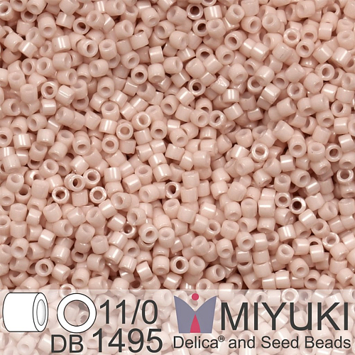 Korálky Miyuki Delica 11/0. Barva Opaque Pink Champagne DB1495-1. Balení 5g