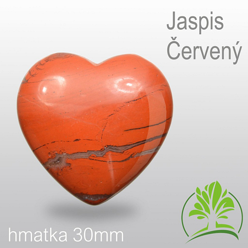 Minerály HMATKY tvar Srdce velikost 30mm Jaspis Červený