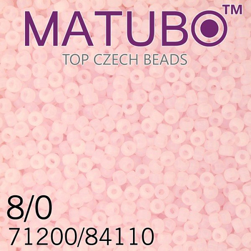 Korálky MATUBO™ mačkané rokajlové korálky. Velikost 8/0 (3,1mm). Barva 71200/84110 RŮŽOVÝ OPÁL. MATNÝ Balení 10g