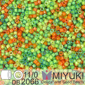 Korálky Miyuki Delica 11/0. Barva Luminous Mix DB2066. Balení 5g.