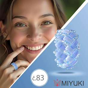 Korálková stavebnice  Prstýnku z korálků Miyuki Half TILA (HTL)  č. 83
