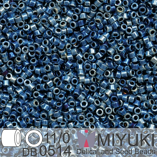 Korálky Miyuki Delica 11/0. Barva Nickel Iris DB0514. Balení 5g