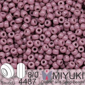 Korálky Miyuki Round 8/0. Barva 4487 Duracoat Dyed Opaque Hydrangea. Balení 5g