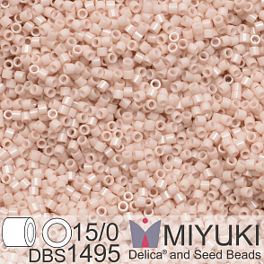 Korálky Miyuki Delica 15/0. Barva DBS 1495 Opaque Pink Champagne. Balení 2g.