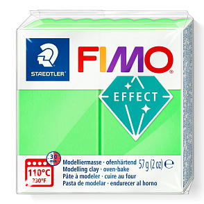 FIMO NEON efekt barva ZELENÁ č.501 balení  57g