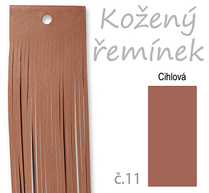 Kožený řemínek o délce 100 cm v CIHLOVÉ barvě č.11. 