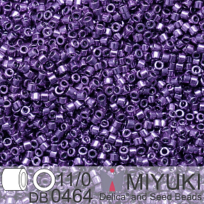 Korálky Miyuki Delica 11/0. Barva Dyed Nickel Plated Eggplant DB0464. Balení 5g.