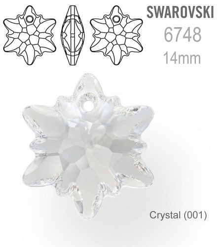 Swarovski 6748 Edelweis Pendant 6748 velikost 14mm. Barva Crystal 
