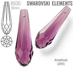 SWAROVSKI 6530 Pure Drop Pendant velikost 30mm. Barva Amethyst 