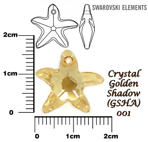 SWAROVSKI Starfish Pendant barva CRYSTAL GOLDEN SHADOW velikost 16mm