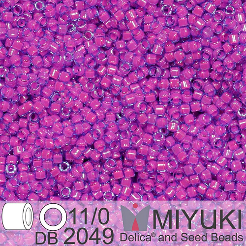 Korálky Miyuki Delica 11/0. Barva Luminous Hot Pink DB2049. Balení 5g.