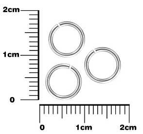 Kroužek spojovací pr.8mm Síla drátu 1mm. Barva stříbrná. 