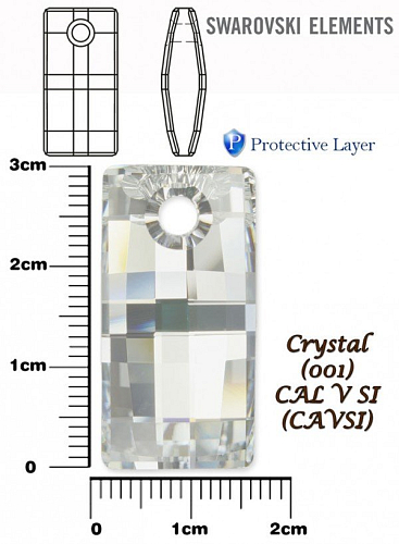 SWAROVSKI 6696 URBAN Pendant barva CRYSTAL CAL V SI P velikost 30mm.