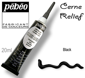 KONTURA Cerne Relief 20 ml barva Black.Výrobce PEBEO