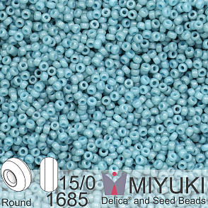 Korálky Miyuki Round 15/0. Barva 1685 Dyed SF Op Shale. Balení 5g