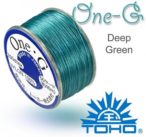TOHO One-G nylonová nit. Barva Deep Green č.22. Balení 45m