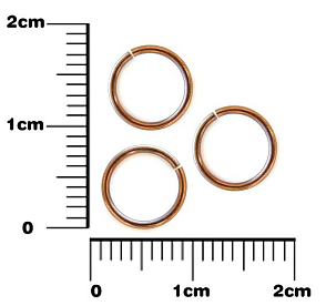 Kroužek spojovací pr.8mm Síla drátu 1mm. Barva staroměděná