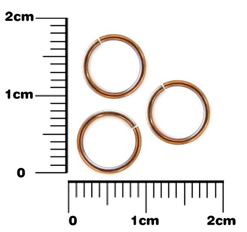 Kroužek spojovací pr.7mm Síla drátu 1mm. Barva staroměděná