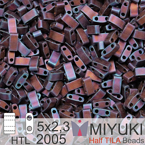 Korálky Miyuki Half Tila. Barva Matte Metallic Dark Raspberry Iris HTL 2005 Balení 3g