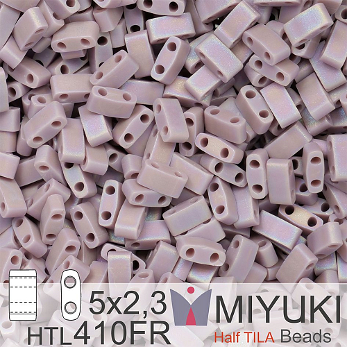 Korálky Miyuki Half Tila. Barva Matte Opaque Mauve AB HTL 410FR. Balení 3g.