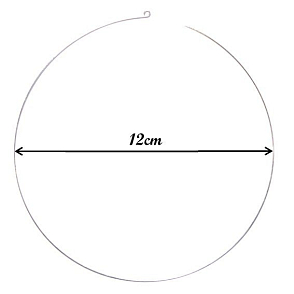 Obojkový drát pr- 12cm. Barva stříbrná.