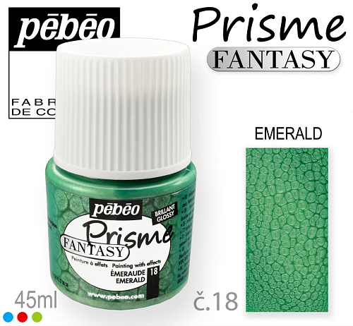 Barva na Šperky PRISME Fantasy Pébéo . barva č.18 EMERALD . Balení 45ml.