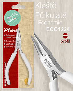 Kleště bižuterní PŮLKULATÉ Ozn. ECO1224 Economic velikost kleští 130x50mm